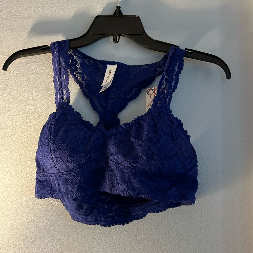 Blue lacy bralette